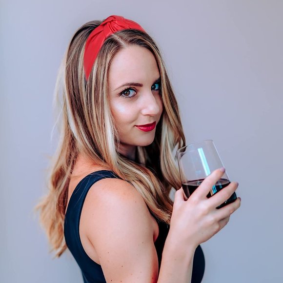 Women is Made of Non Slip Material. Candy Red Headband is a Leather Headbands - Picture 2 of 4